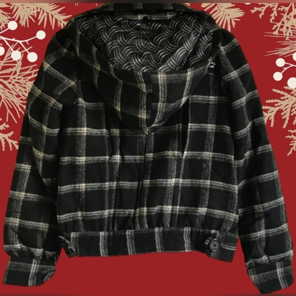 Billabong Bomber Jacket/Coat With Detachable Hood Sz. SM - Picture 11 of 12